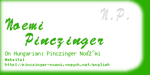 noemi pinczinger business card